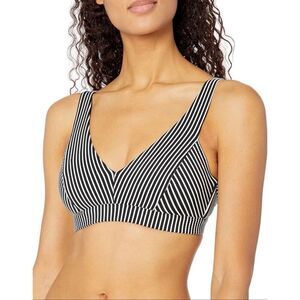 Seafolly Go Overboard Underwire Bikini Top | Black and White in 6